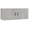 Set De 3 Uds Muebles Tv | Mueble De Salón | Armario Tv Madera Contrachapada Gris Hormigón Cfw788827