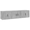 Set De 3 Uds Muebles Tv | Mueble De Salón | Armario Tv Madera Contrachapada Gris Hormigón Cfw788832