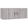 Set De 3 Uds Muebles Tv | Mueble De Salón | Armario Tv Madera Contrachapada Gris Sonoma Cfw789112