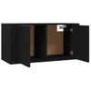 Set De 3 Uds Muebles Tv | Mueble De Salón | Armario Tv Madera Contrachapada Negro Cfw789134