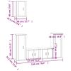 Set De 5 Uds Muebles Tv | Mueble De Salón | Armario Tv Madera Contrachapada Gris Sonoma Cfw789259