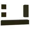 Set De 5 Uds Muebles Tv | Mueble De Salón | Armario Tv Madera Contrachapada Negro Cfw789274