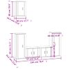 Set De 5 Uds Muebles Tv | Mueble De Salón | Armario Tv Madera Contrachapada Roble Marrón Cfw789282