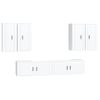 Set De 6 Uds Muebles Tv | Mueble De Salón | Armario Tv Madera Contrachapada Blanco Cfw789311