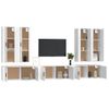 Set De 7 Uds Muebles Tv | Mueble De Salón | Armario Tv Madera Contrachapada Blanco Cfw789344