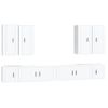 Set De 8 Uds Muebles Tv | Mueble De Salón | Armario Tv Madera Contrachapada Blanco Cfw789366