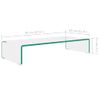 Soporte Para Tv | Mueble De Salón | Armario Tv/elevador Monitor Cristal Claro 70x30x13 Cm Cfw795799