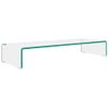 Soporte Para Tv | Mueble De Salón | Armario Tv/elevador Monitor Cristal Claro 80x30x13 Cm Cfw795800