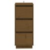 Pack 2 Uds Aparador | Armario De Cocina | Buffet De Salón Madera Maciza De Pino Marrón Miel 32x34x75 Cm Cfw732231