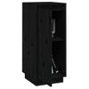 Pack 2 Uds Aparador | Armario De Cocina | Buffet De Salón Madera Maciza De Pino Negro 31,5x34x75 Cm Cfw732233