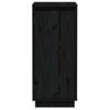 Pack 2 Uds Aparador | Armario De Cocina | Buffet De Salón Madera Maciza De Pino Negro 31,5x34x75 Cm Cfw732233