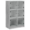 Aparador Alto | Armario De Cocina | Buffet De Salón Con Puertas Madera Gris Sonoma 68x37x109 Cm Cfw732265