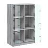 Aparador Alto | Armario De Cocina | Buffet De Salón Con Puertas Madera Gris Sonoma 68x37x109 Cm Cfw732265