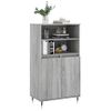 Aparador Alto | Armario De Cocina | Buffet De Salón De Madera Contrachapada Gris Sonoma 60x36x110 Cm Cfw732306