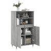 Aparador Alto | Armario De Cocina | Buffet De Salón De Madera Contrachapada Gris Sonoma 60x36x110 Cm Cfw732306