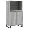 Aparador Alto | Armario De Cocina | Buffet De Salón De Madera Contrachapada Gris Sonoma 60x36x110 Cm Cfw732308