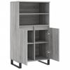 Aparador Alto | Armario De Cocina | Buffet De Salón De Madera Contrachapada Gris Sonoma 60x36x110 Cm Cfw732308