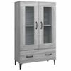 Aparador Alto | Armario De Cocina | Buffet De Salón De Madera Contrachapada Gris Sonoma 70x31x115 Cm Cfw732311