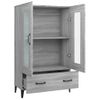 Aparador Alto | Armario De Cocina | Buffet De Salón De Madera Contrachapada Gris Sonoma 70x31x115 Cm Cfw732311