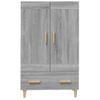 Aparador Alto | Armario De Cocina | Buffet De Salón De Madera Contrachapada Gris Sonoma 70x31x115 Cm Cfw732313