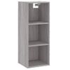 Aparador Alto | Armario De Cocina | Buffet De Salón Madera Contrachapada Gris Sonoma 34,5x32,5x180 Cm Cfw733418