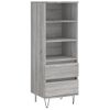 Aparador Alto | Armario De Cocina | Buffet De Salón Madera Contrachapada Gris Sonoma 40x36x110 Cm Cfw733597