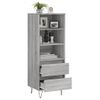 Aparador Alto | Armario De Cocina | Buffet De Salón Madera Contrachapada Gris Sonoma 40x36x110 Cm Cfw733597