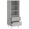 Aparador Alto | Armario De Cocina | Buffet De Salón Madera Contrachapada Gris Sonoma 40x36x110 Cm Cfw733597