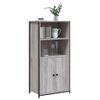 Aparador Alto | Armario De Cocina | Buffet De Salón Madera Contrachapada Sonoma Gris 62x36x121,5 Cm Cfw734296