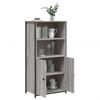 Aparador Alto | Armario De Cocina | Buffet De Salón Madera Contrachapada Sonoma Gris 62x36x121,5 Cm Cfw734296