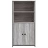 Aparador Alto | Armario De Cocina | Buffet De Salón Madera Contrachapada Sonoma Gris 62x36x121,5 Cm Cfw734296