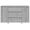 Aparador | Armario De Cocina | Buffet De Salón Con 3 Cajones Gris Sonoma 120x41x75 Cm Cfw734623