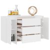 Aparador | Armario De Cocina | Buffet De Salón Con 3 Cajones Madera Contrachapada Blanco 120x41x75 Cm Cfw734624