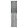 Aparador | Armario De Cocina | Buffet De Salón Con Puerta De Vidrio Gris Sonoma 35x37x142 Cm Cfw734796