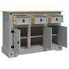 Aparador | Armario De Cocina | Buffet De Salón Corona Madera Maciza Pino Mexicano Gris 112x43x78 Cm Cfw734831