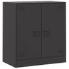 Aparador | Armario De Cocina | Buffet De Salón De Acero Negro 67x39x73 Cm Cfw734885