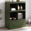 Aparador | Armario De Cocina | Buffet De Salón De Acero Verde Oliva 67x39x95 Cm Cfw734898