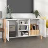 Aparador | Armario De Cocina | Buffet De Salón De Madera Contrachapada Blanco 107x38x60 Cm Cfw734948