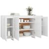 Aparador | Armario De Cocina | Buffet De Salón De Madera Contrachapada Blanco 135x41x75 Cm Cfw734952