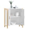 Aparador | Armario De Cocina | Buffet De Salón De Madera Contrachapada Blanco 62x38x70 Cm Cfw734992