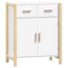 Aparador | Armario De Cocina | Buffet De Salón De Madera Contrachapada Blanco 62x38x75 Cm Cfw734994