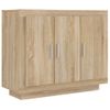 Aparador | Armario De Cocina | Buffet De Salón De Madera Contrachapada Color Roble Sonoma 92x35x75 Cm Cfw735229