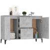 Aparador | Armario De Cocina | Buffet De Salón De Madera Contrachapada Gris Hormigón 104x35x70 Cm Cfw735252