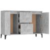 Aparador | Armario De Cocina | Buffet De Salón De Madera Contrachapada Gris Hormigón 104x35x70 Cm Cfw735252