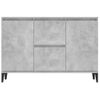 Aparador | Armario De Cocina | Buffet De Salón De Madera Contrachapada Gris Hormigón 104x35x70 Cm Cfw735252