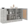 Aparador | Armario De Cocina | Buffet De Salón De Madera Contrachapada Gris Hormigón 120x30,5x70 Cm Cfw735256