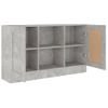 Aparador | Armario De Cocina | Buffet De Salón De Madera Contrachapada Gris Hormigón 120x30,5x70 Cm Cfw735256