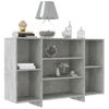 Aparador | Armario De Cocina | Buffet De Salón De Madera Contrachapada Gris Hormigón 120x30x75 Cm Cfw735257