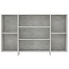 Aparador | Armario De Cocina | Buffet De Salón De Madera Contrachapada Gris Hormigón 120x30x75 Cm Cfw735257