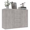 Aparador | Armario De Cocina | Buffet De Salón De Madera Contrachapada Gris Hormigón 60x30x70 Cm Cfw735504